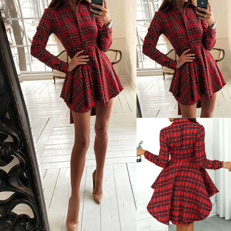 Melville™ Casual Shirt Mini Dresses