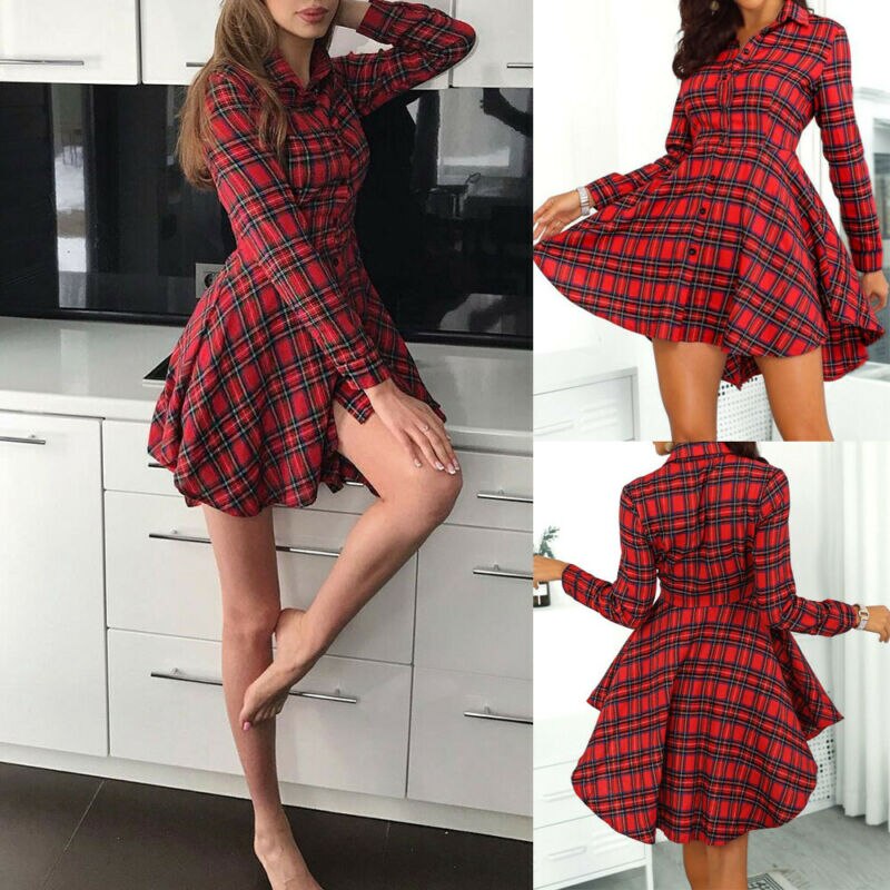 Melville™ Casual Shirt Mini Dresses