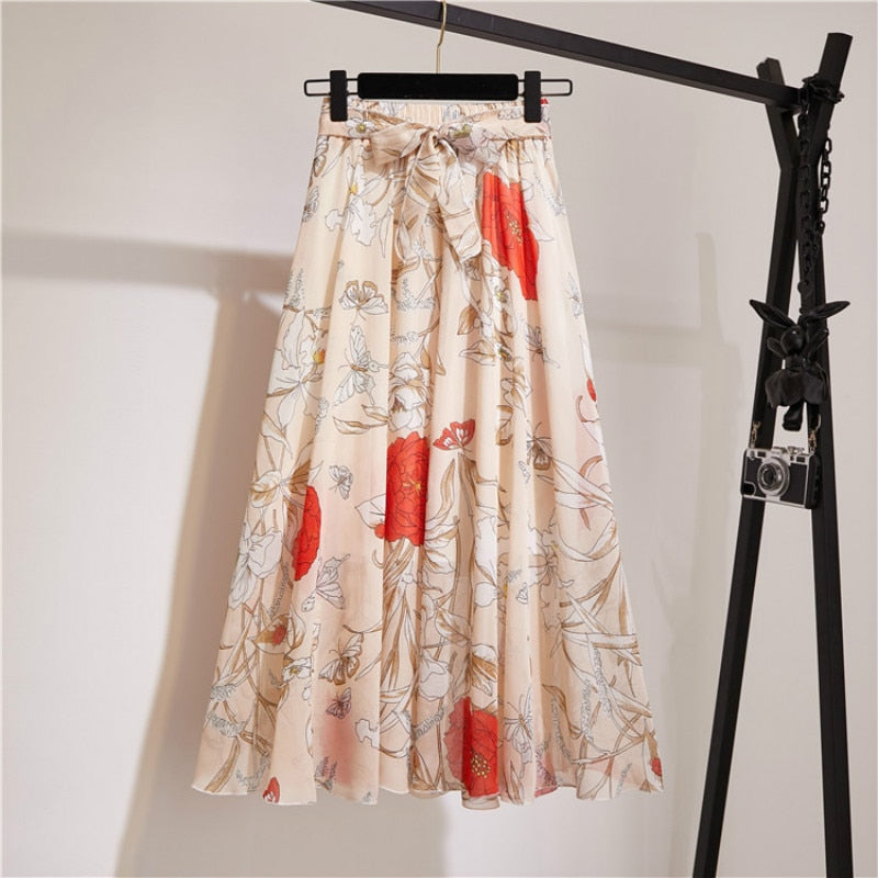 Melville™ Chiffon Floral Long Skirt